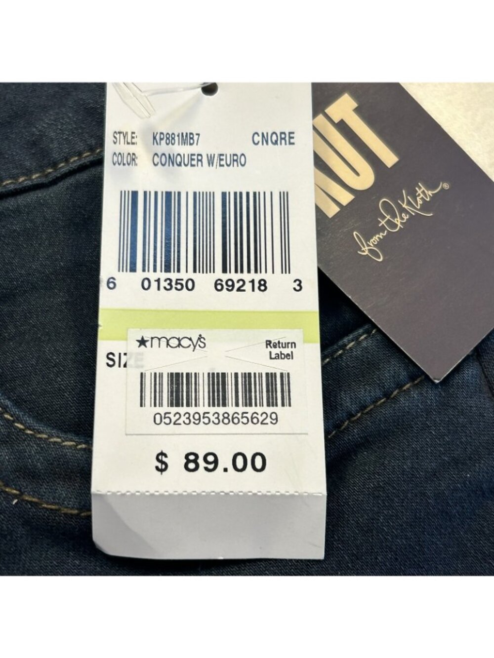 KUT From The Kloth Natalie Flap Pocket Bootcut Jeans Womens 4 Dark Wash Stretch - Picture 4 of 16